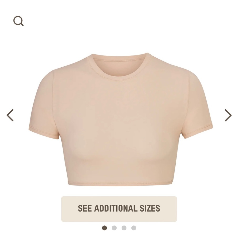 Skims Fits Everybody Super Cropped T-Shirt (Mica)